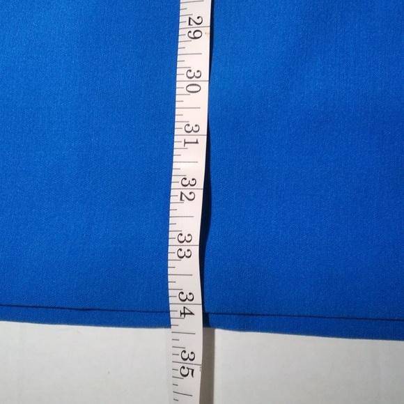 Kasper women's crew neck sleeveless blue dress - Picture 8 of 9